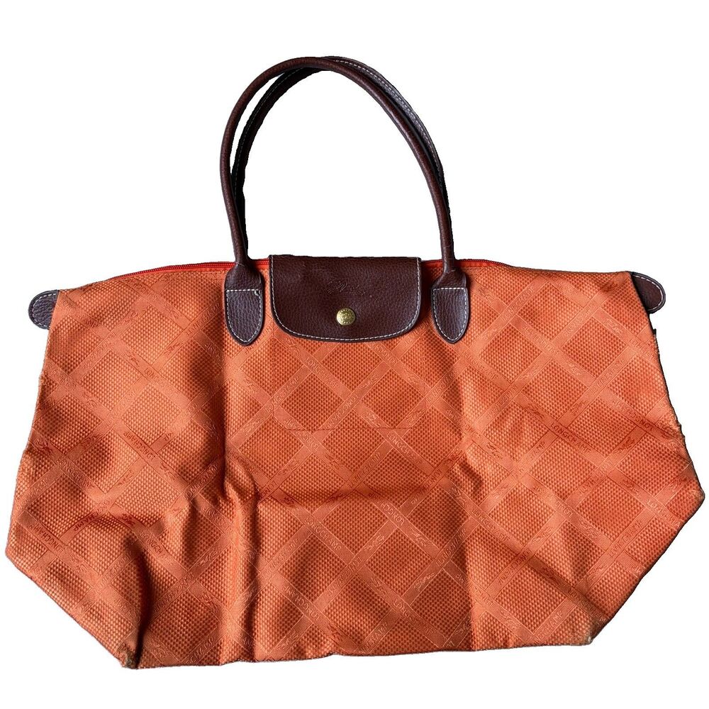 Longchamp tote bag Le Pliage Patterned Shoulder Bag Orange Size L